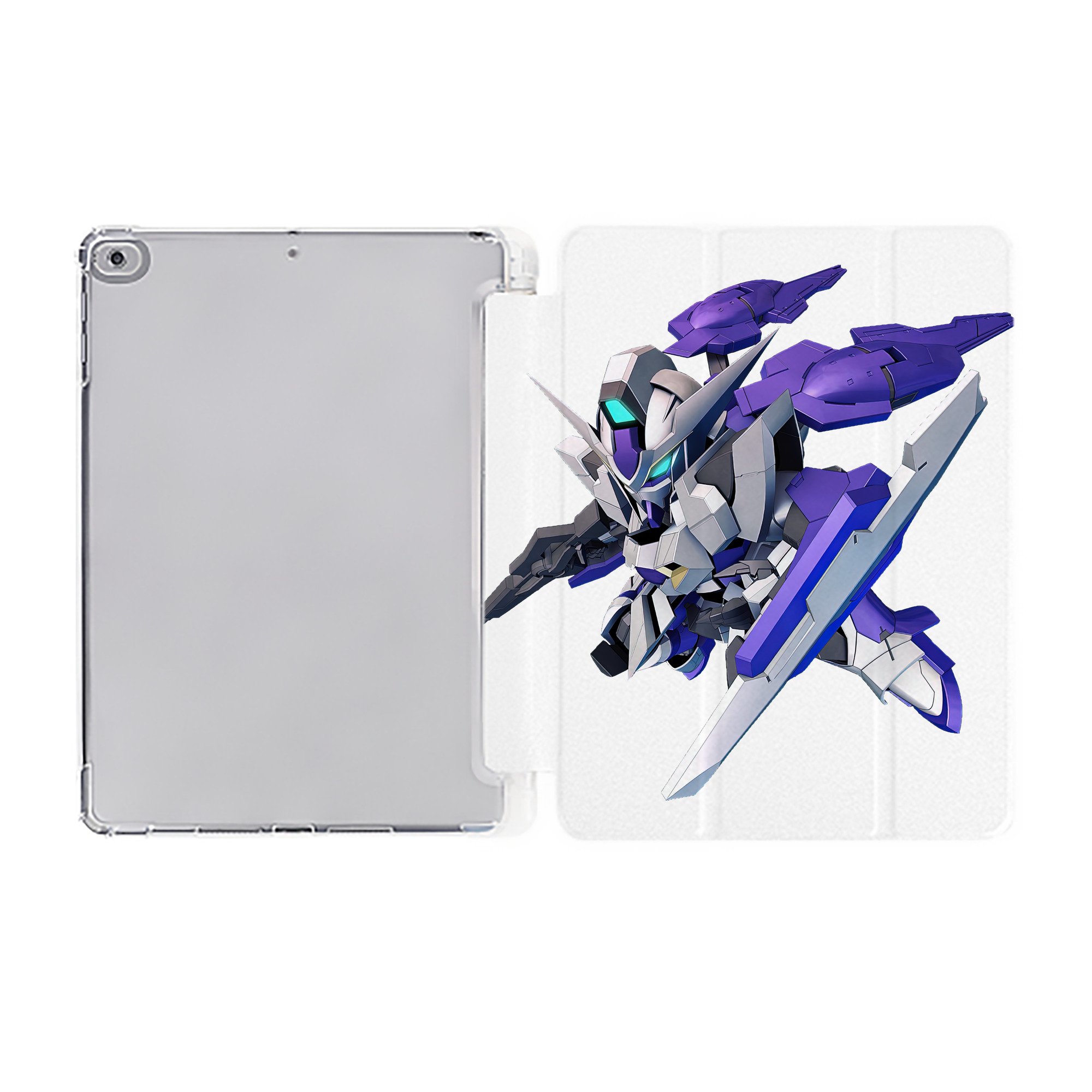 （画像用） 機動戦士ガンダム Mobile Suit Gundam IPad ケース ペン収納付き 三つ折りスタンド PUレザー×シリコン 対応機種9.5/10.5/10.9インチ